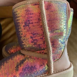 Iridescent Pink Sequin Ugg boots